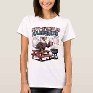 Camiseta Águia Piquenique Hammered com Espingarda Estrelada