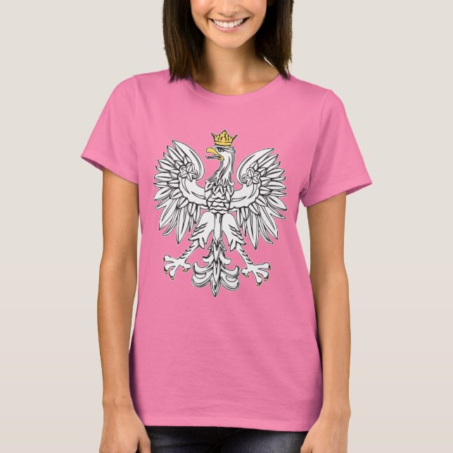 Camiseta Águia Polonesa com Dourada Coroa (Frente)
