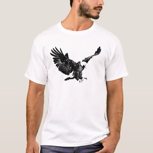 Camiseta Águia Preta e Branca (Frente)