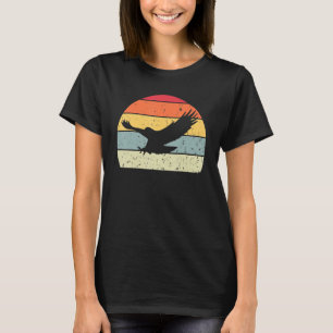 Camiseta Águia Retro Águia Vintage Silhueta de Ave Animal