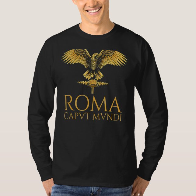 Camiseta Águia Romana Roma Caput Mundi Spqr Roma A (Frente)