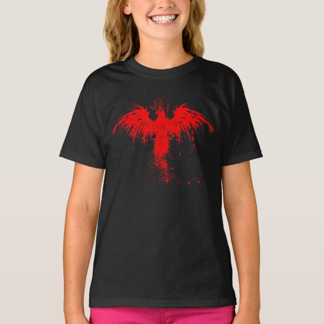 Camiseta águia-sangue - norse viking valhalla (Frente)