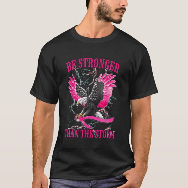 Camiseta Águia Seja Mais Forte Que O Cancer De Tempestade A (Frente)