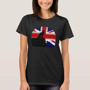 Camiseta Águia solar retrô careca no penhasco Reino Unido