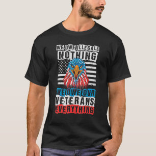 Camiseta Águia U S Flag Devemos A Nossos Veteranos Tudo