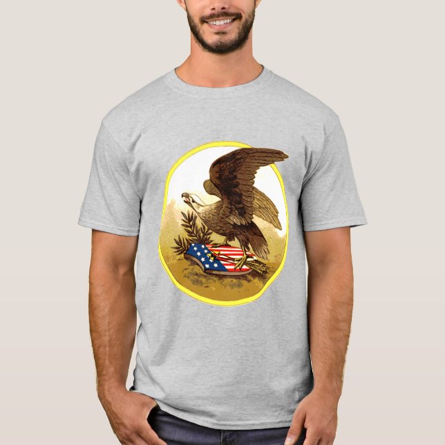 Camiseta Águia Vintage com Escudo (Frente)