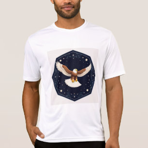 Camiseta Águia Voando Contra Fundo Estrelado