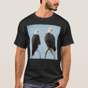 Camiseta Águias Carecas Engraçadas Rostos Mal-humorados Hum