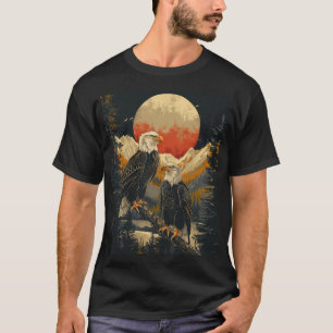 Camiseta Águias Carecas Majestosas ao Nascer do Sol – Gráfi