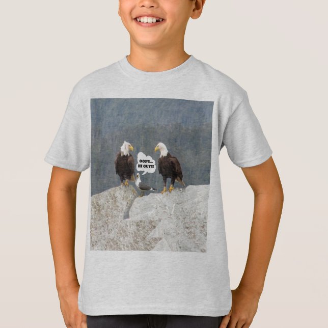 Camiseta Águias Engraçadas e Seagull (Frente)