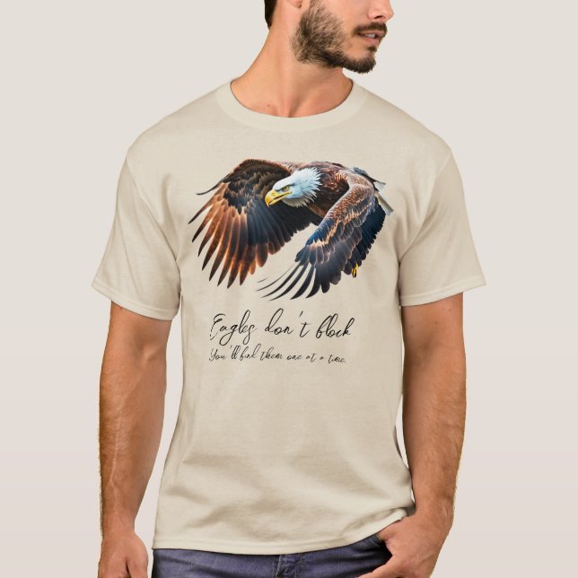 Camiseta Águias Não Bloquear | Águia Balda | Básico masculi (Frente)