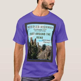 Camiseta Agulha Highway South Dakota Retro Viagem
