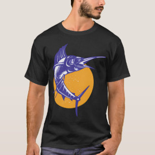 Camiseta Agulhão Peixe Saltando Retro