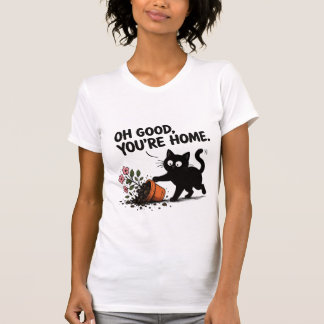 Camiseta Ah Bom, Você Está em Casa Vaso de Flor de Gato Pre