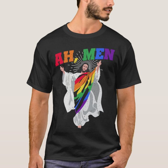 Camiseta Ah Men Pride Month Human Rights Proud Ally Queer L (Frente)