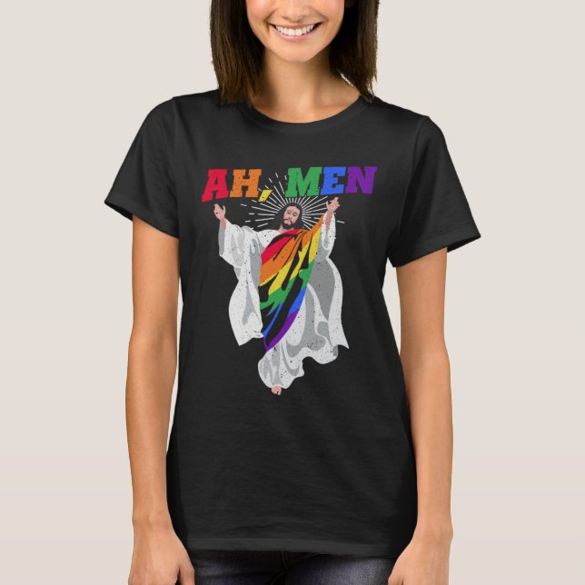 Camiseta Ah Men Pride Month Human Rights Proud Ally Queer L (Frente)