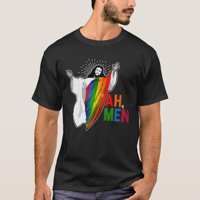 Camiseta Ah Men Pride Month Human Rights Proud Ally Queer L (Frente)