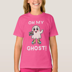 Camiseta Ah Meu Fantasma! Cute Fantasma Fazendo Piadas em P