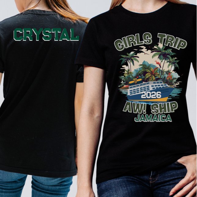 Camiseta Ah, Navio É Uma Viagem das Melhores Amigas 2026 Ca (Criador carregado)
