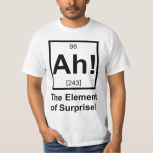 Camiseta Ah o elemento do símbolo periódico do elemento d