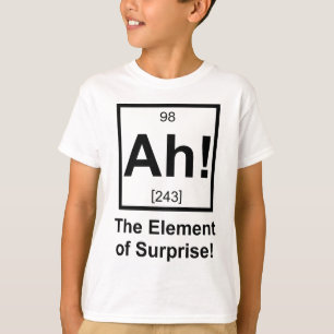 Camiseta Ah o elemento do símbolo periódico do elemento d