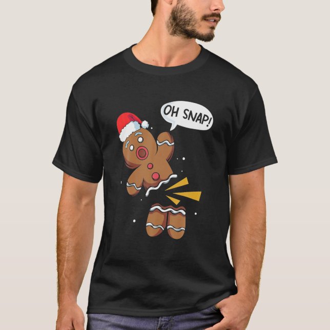 Camiseta Ah, Pão de Gingerência Engraçado Natal Homens Mulh (Frente)