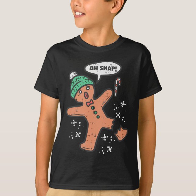 Camiseta Ah, Pão de Gingerpão Bravo Homens De Natal (Frente)