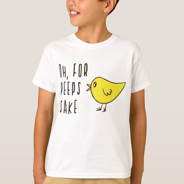 Camiseta Ah, Para Os Peeps Saem Um Pintinho De Páscoa Engra (Frente)