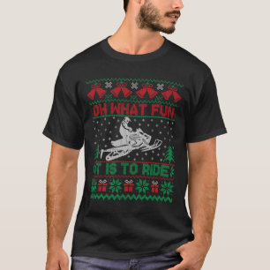 Camiseta Ah Que Diversão É Andar De Moto De Neve Natal Feio