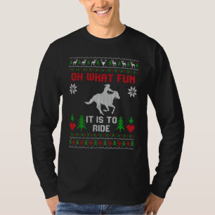 Camiseta Ah Que Diversão é Cavalgar Cavalgando FEIO Natal