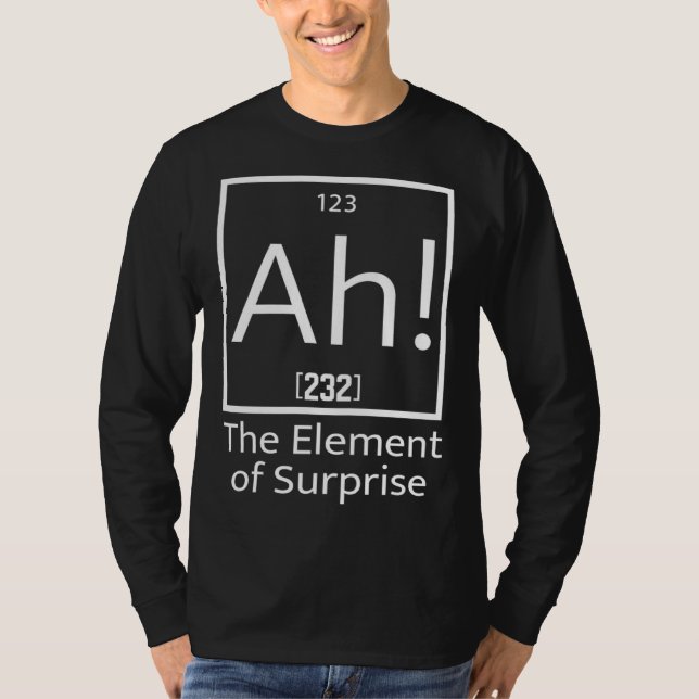 Camiseta AH The Element of Surprise College Tees for Men &  (Frente)