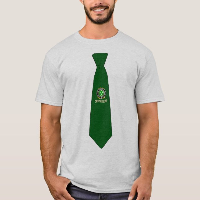 Camiseta AHearne/Aherne Crachá irlandês Necktie T-Shirt (Frente)