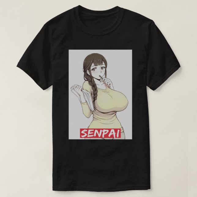 Camiseta ahegao Senpai 1 (Frente do Design)
