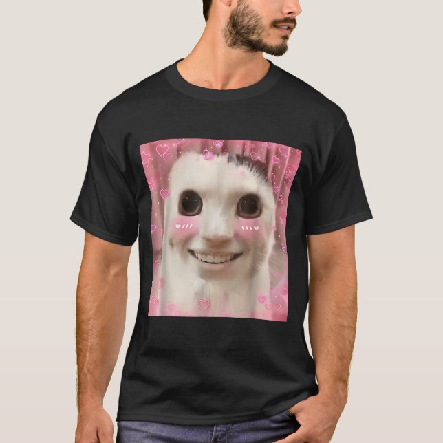 Camiseta Ahh Cat Meme Dank Cursed Weirore Funny Dank Meme  (Frente)