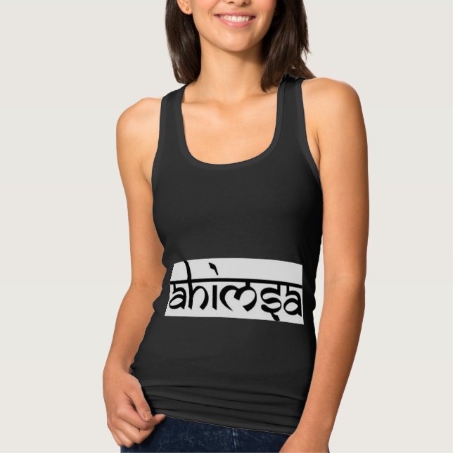 Camiseta Ahimsa - अहिंसा - princípio budista (Frente)