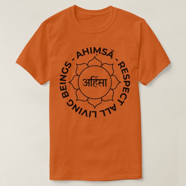 Camiseta Ahimsa Sem Violência (Frente do Design)