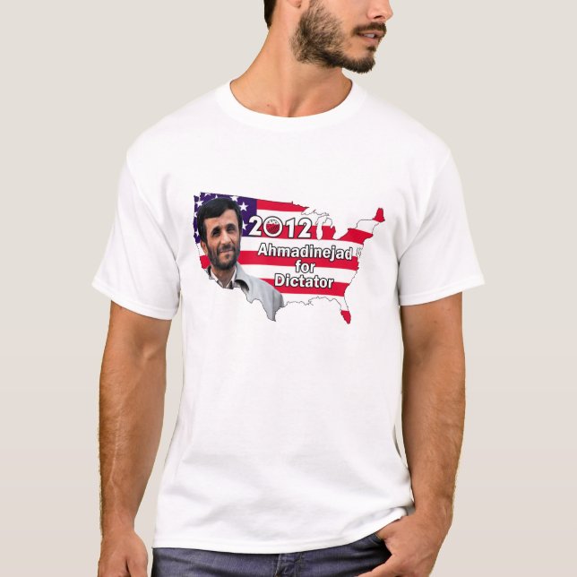 Camiseta Ahmadinejad para o ditador 2012 - o T dos homens (Frente)