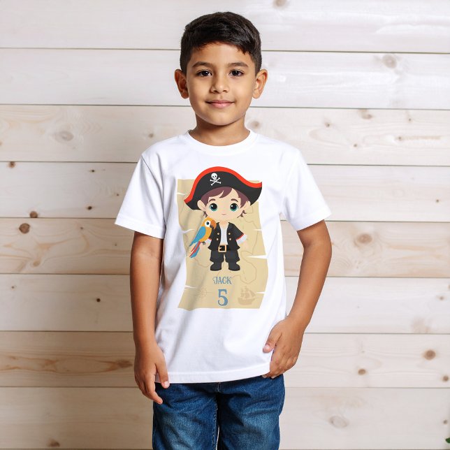 Camiseta Ahoy Ali! Festa de aniversário Pirate Boy (Criador carregado)