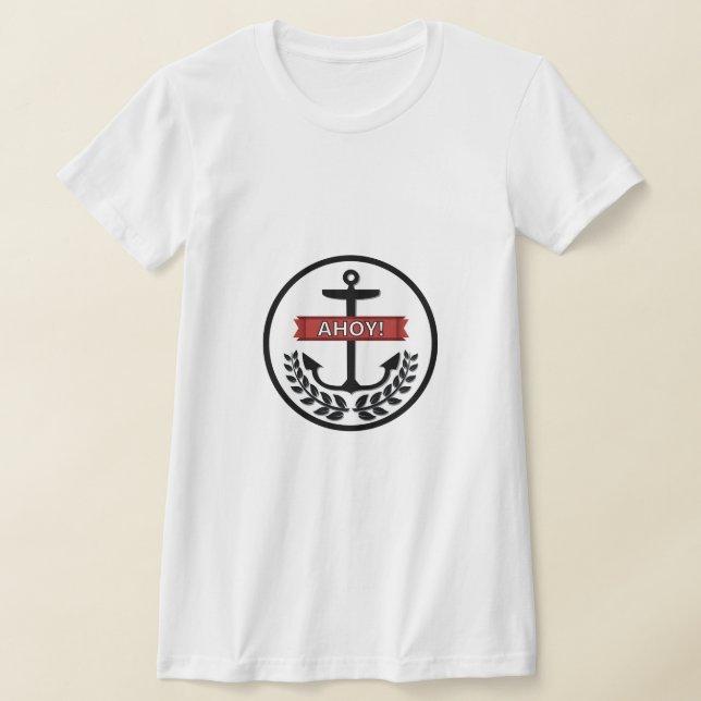 Camiseta Ahoy - Camisa-Ajustado fina, Bella+Canvas, de uso  (Postura )