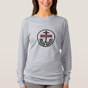 Camiseta Ahoy -  longo básico do t-shirt da Capa das