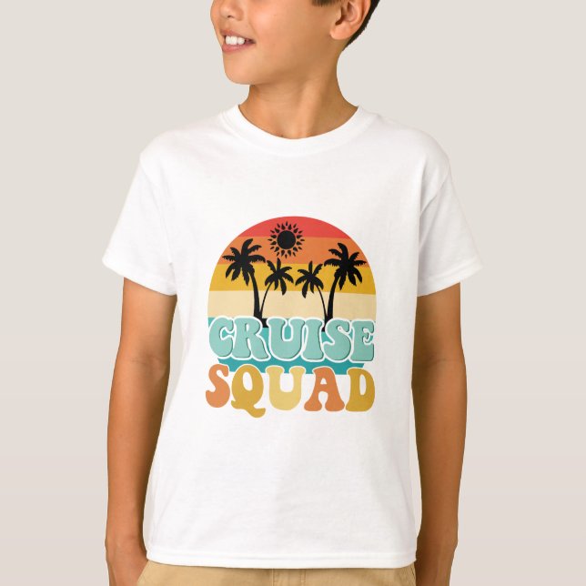 Camiseta Ahoy, Pequenos Capitães! T-Shirt Cruise Squad (Frente)