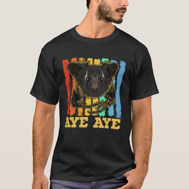 Camiseta Ai Ai Primatas Lêmures Madagascar 4 (Frente)