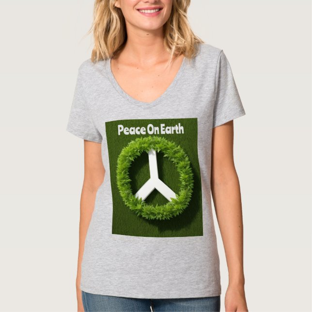 Camiseta AI Art Peace On Earth T Shirt (Frente)