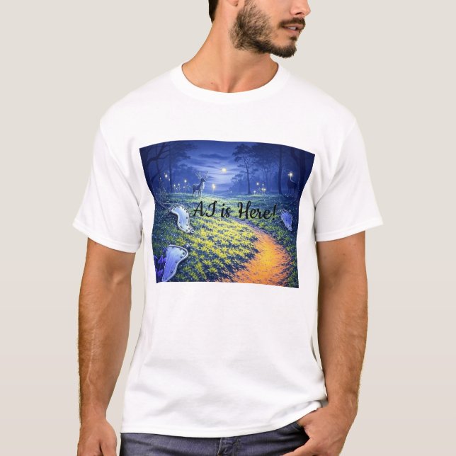 Camiseta AI está aqui T-Shirt (Frente)