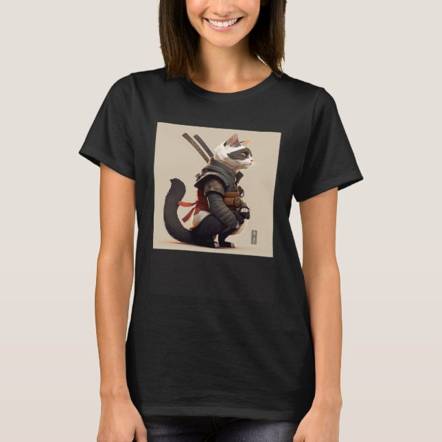 Camiseta AI Generated Shinobi Cat (Frente)