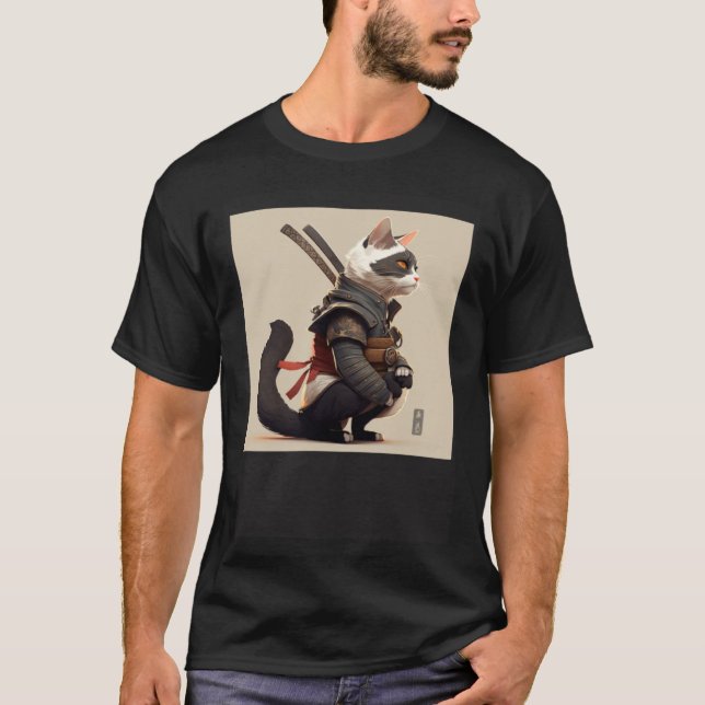 Camiseta AI Generated Shinobi Cat (Frente)