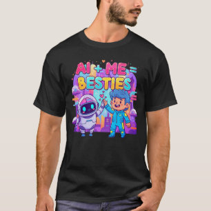 Camiseta AI + Me = Besties Engraçado AI