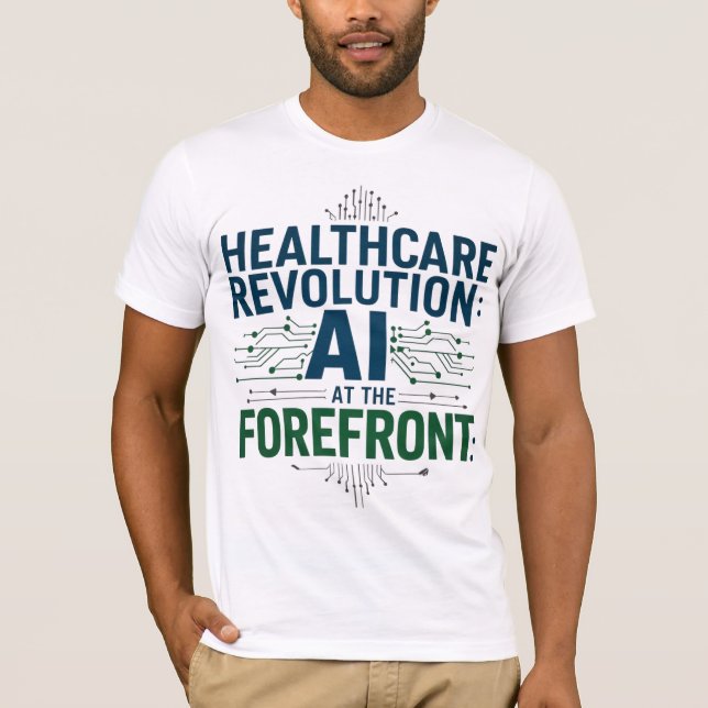 Camiseta AI na área de saúde Revolucionando T-Shirt de diag (Frente)
