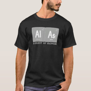 Camiseta Ai O Elemento de tristeza Tabela Periódica Elemen
