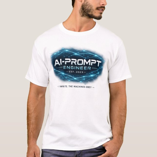 Camiseta AI-Prompt Engineer Est. 2023 Funny Tech Job Humor  (Frente)